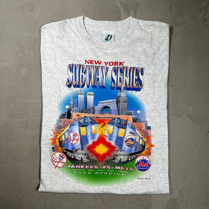1998 Subway Series Grey Tee Size XL USED v19831