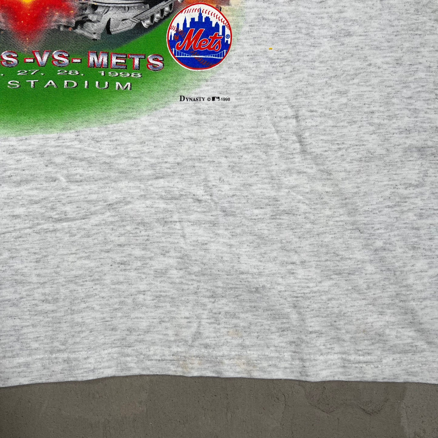 1998 Subway Series Grey Tee Size XL USED v19831