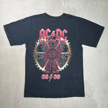 2008 ACDC "Black Ice" Black Tour Tee Size Small USED v19832