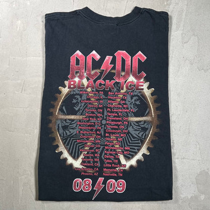 2008 ACDC "Black Ice" Black Tour Tee Size Small USED v19832