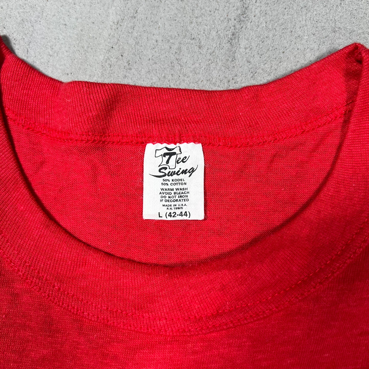1980s "Radiology" Red Humor Tee Size Large USED v19834