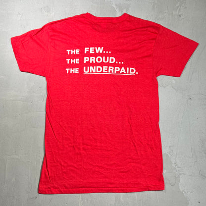 1980s "Radiology" Red Humor Tee Size Large USED v19834