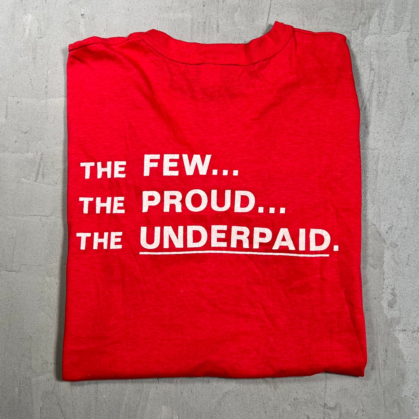 1980s "Radiology" Red Humor Tee Size Large USED v19834