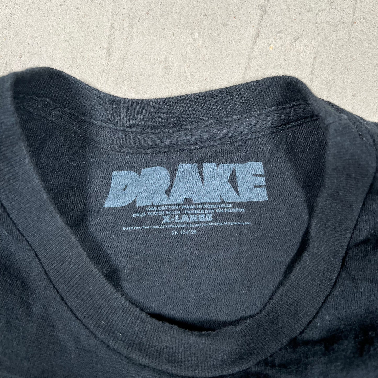 Drake Take Care Cover Photo Black Tee Size XL USED x17997