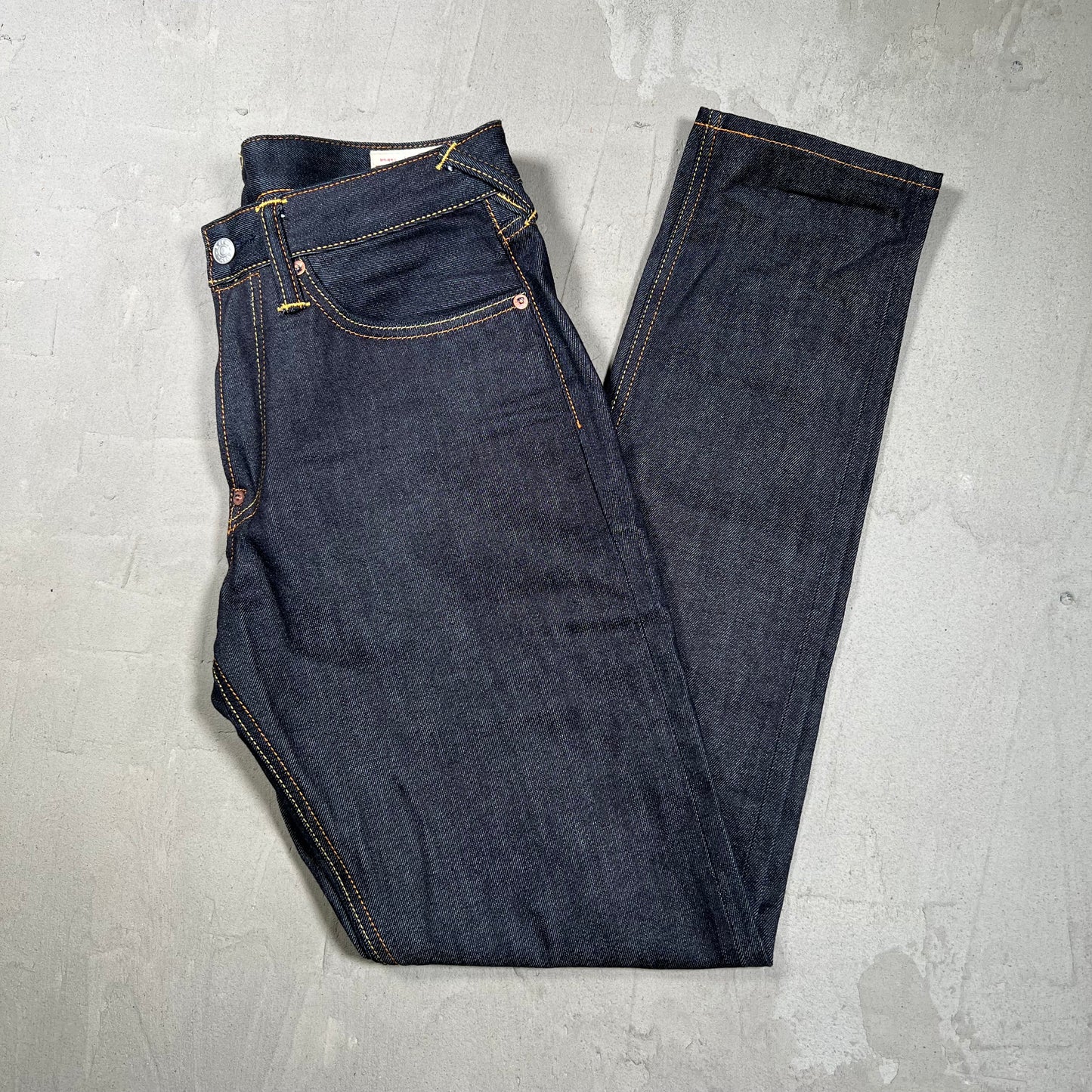 Evisu Red Logo Dark Blue Jeans Size 30x34 USED x17999