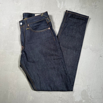 Evisu Red Logo Dark Blue Jeans Size 30x34 USED x17999