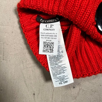 C.P. Company Eye Cover Red Beanie USED x18002