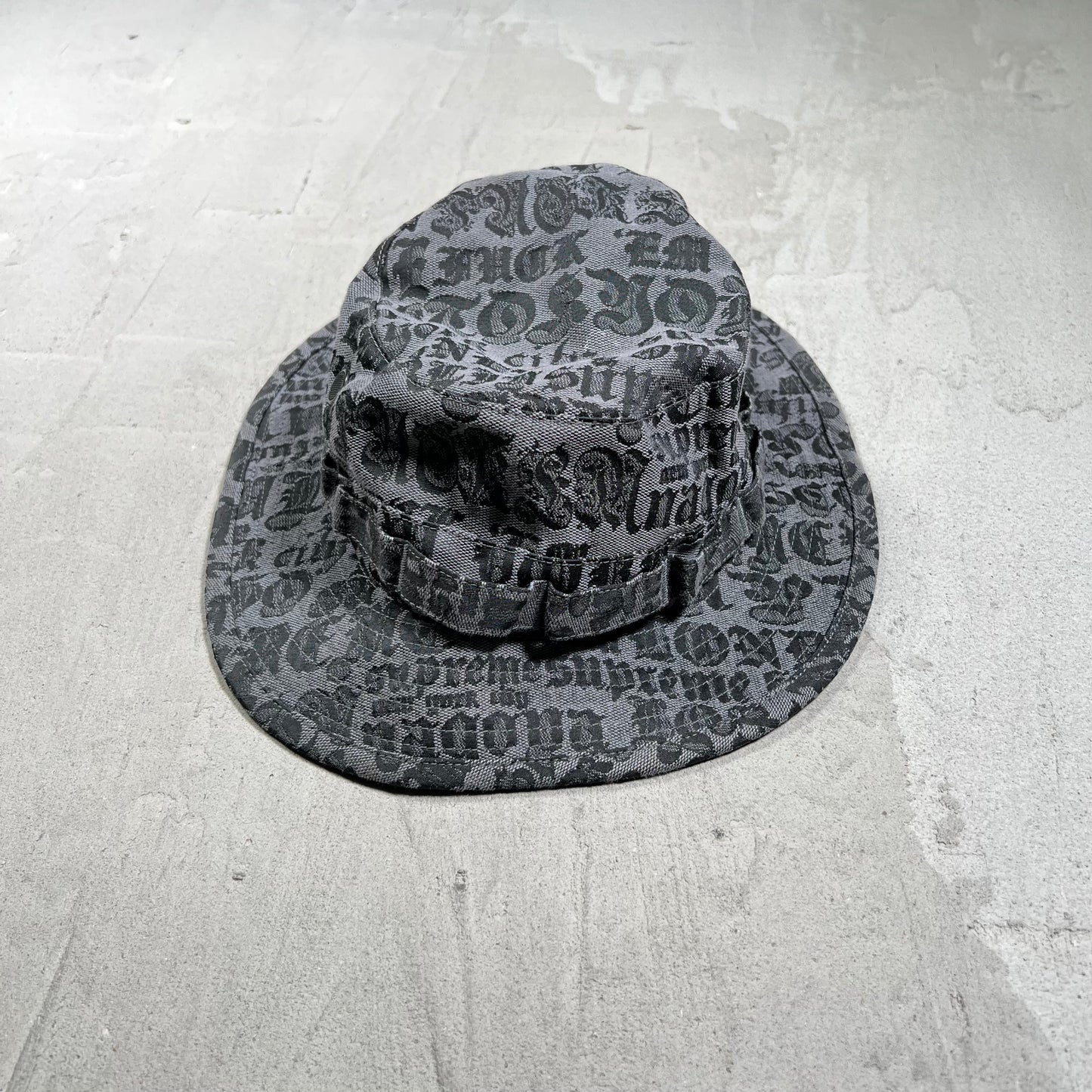 Supreme Cities Jacquard Bonnie Black Bucket Hat USED x18003