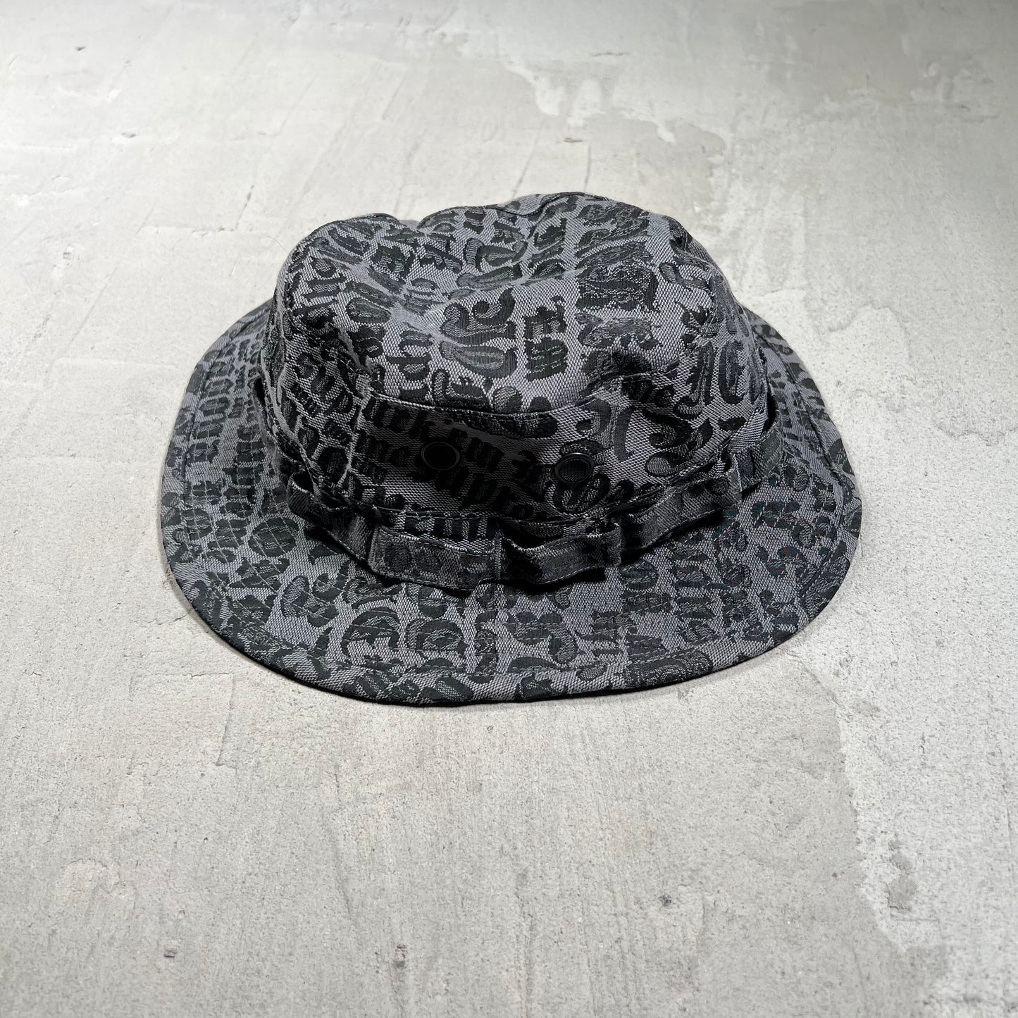 Supreme Cities Jacquard Bonnie Black Bucket Hat USED x18003