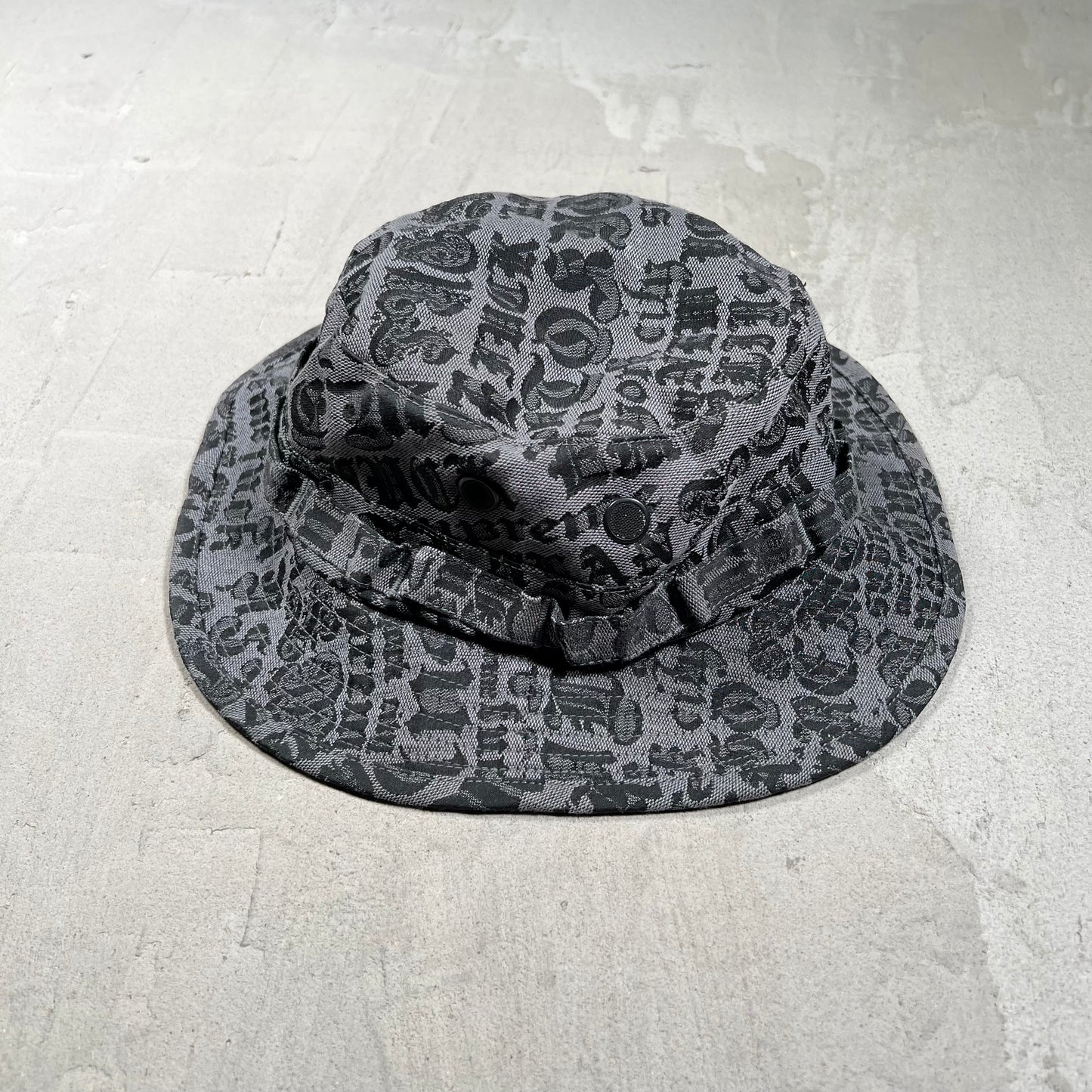 Supreme Cities Jacquard Bonnie Black Bucket Hat USED x18003