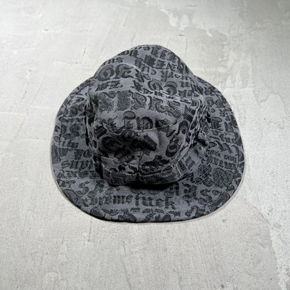 Supreme Cities Jacquard Bonnie Black Bucket Hat USED x18003