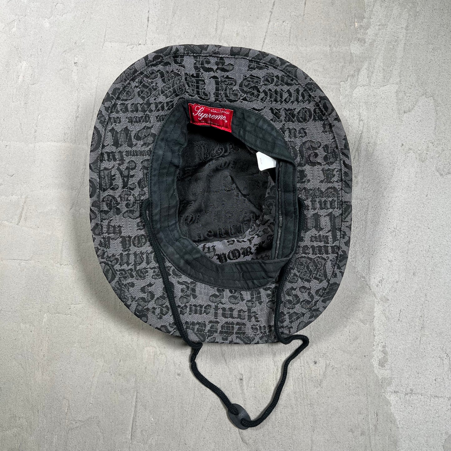 Supreme Cities Jacquard Bonnie Black Bucket Hat USED x18003