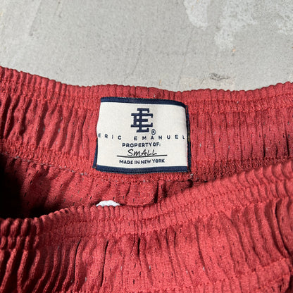 Eric Emanuel White Logo Burgandy Shorts Size Small USED x18007