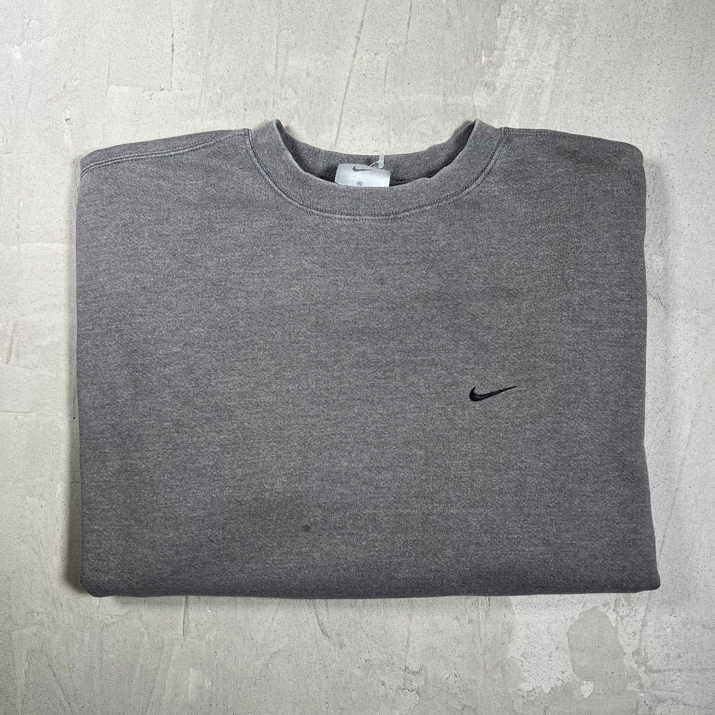 Y2K Nike Silver Tag Grey Brown Crewmeck Size XL USED v19797