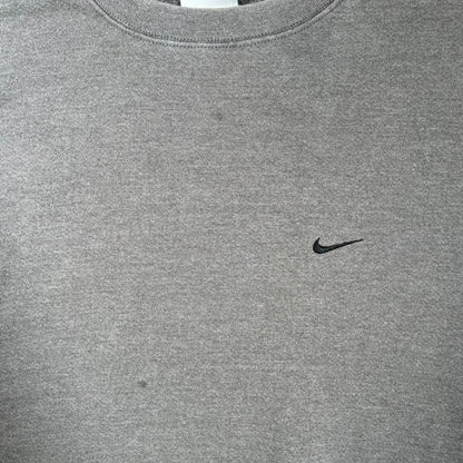 Y2K Nike Silver Tag Grey Brown Crewmeck Size XL USED v19797