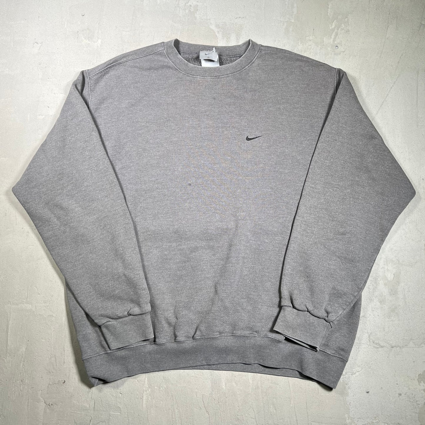 Y2K Nike Silver Tag Grey Brown Crewmeck Size XL USED v19797
