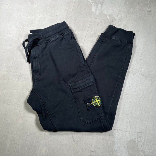 Stone Island Black Cargo Sweatpants Size Small USED x18001