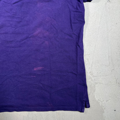 1990s Burberry Purple Polo Tee Size Medium USED v19814