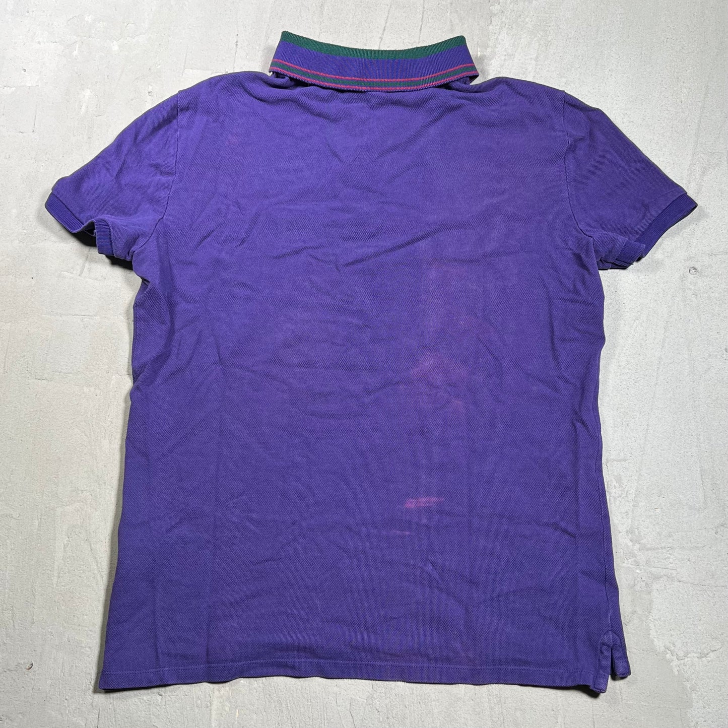 1990s Burberry Purple Polo Tee Size Medium USED v19814