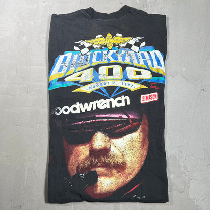 1997 Dale Earnhardt Brickyard 400 Nascar Racing Black Tee Size Medium USED v19758