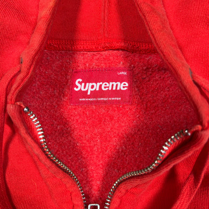 Supreme Burnt Red Small Box Logo Zip Up Hoodie (2021) Size Large USED x17707