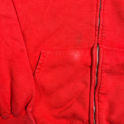 Supreme Burnt Red Small Box Logo Zip Up Hoodie (2021) Size Large USED x17707