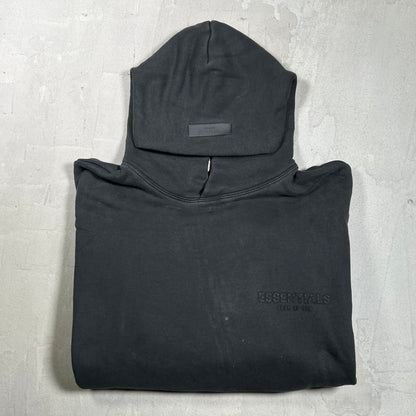 Essentials Fear of God FOG Black Hoodie Black Lettering Size Large USED x17936
