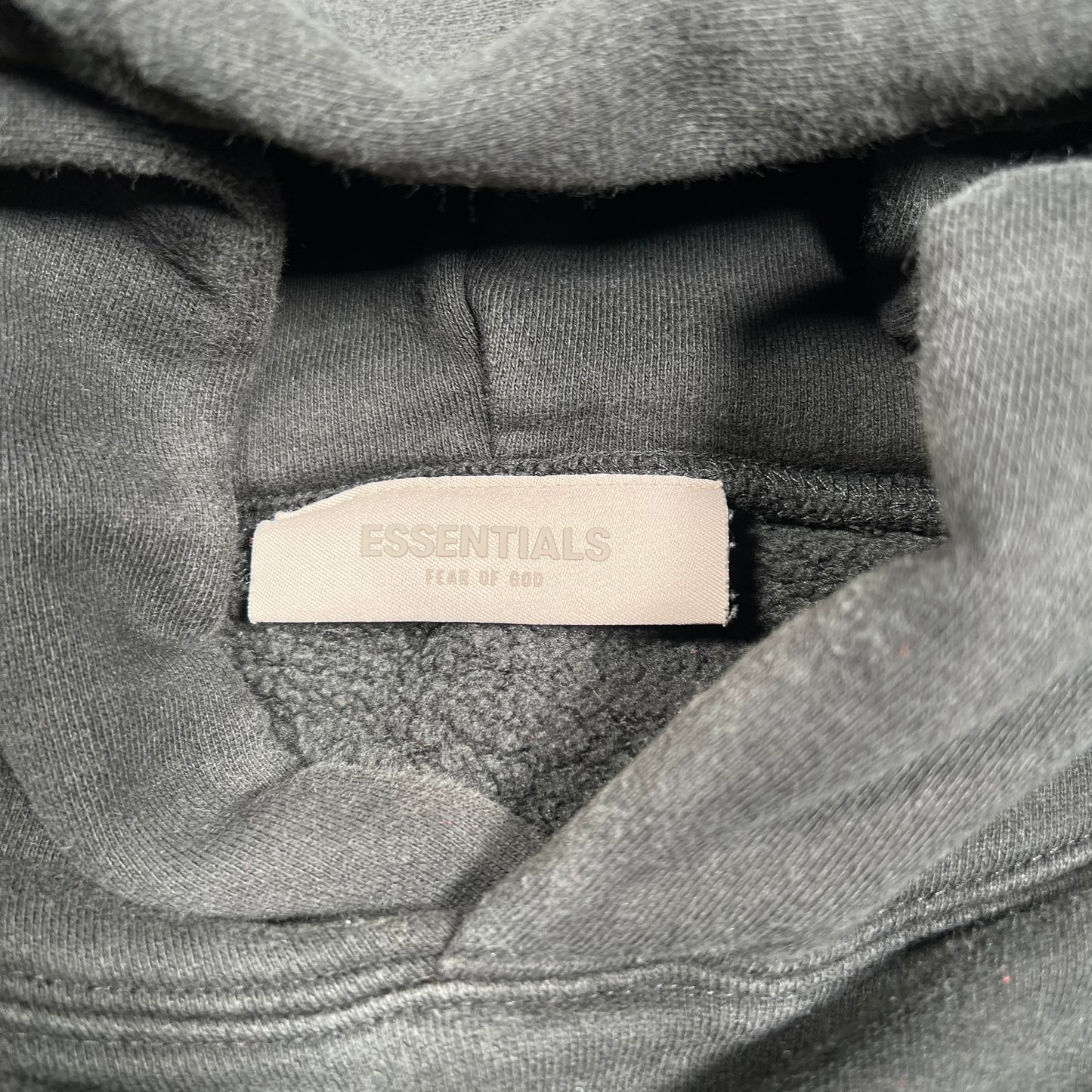 Essentials Fear of God FOG Black Hoodie Black Lettering Size Large USED x17936