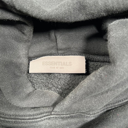 Essentials Fear of God FOG Black Hoodie Black Lettering Size Large USED x17936