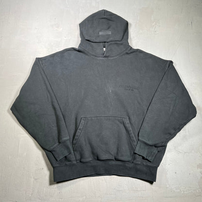 Essentials Fear of God FOG Black Hoodie Black Lettering Size Large USED x17936