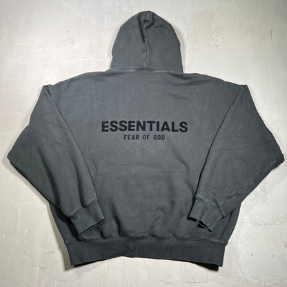 Essentials Fear of God FOG Black Hoodie Black Lettering Size Large USED x17936