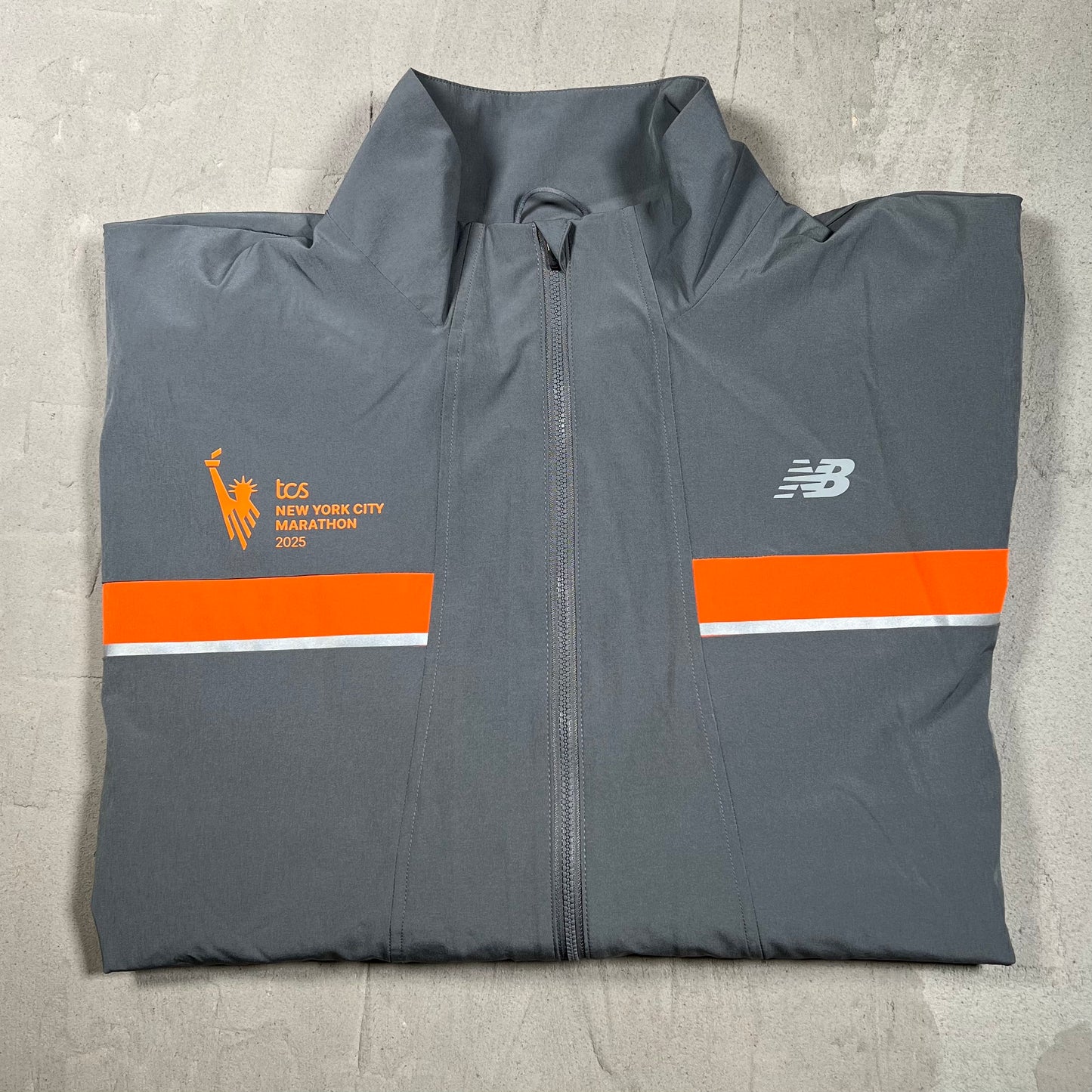 New Balance 2025 NYC Marathon Jacket Grey Size XL NEW v19849