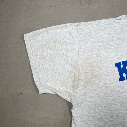 1990s Kansas Jayhawks Grey Russell Tee Size XL USED v19853