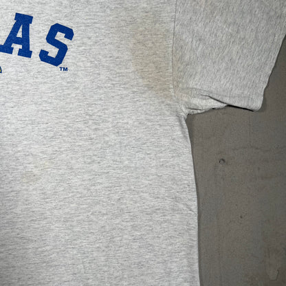 1990s Kansas Jayhawks Grey Russell Tee Size XL USED v19853