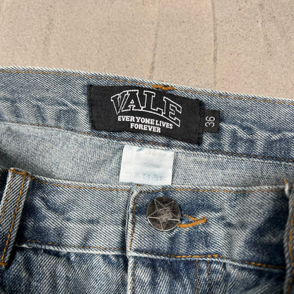 Vale Insignia Stone Washed Blue Jeans Size 36 USED x18037