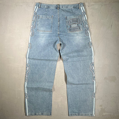 Vale Insignia Stone Washed Blue Jeans Size 36 USED x18037