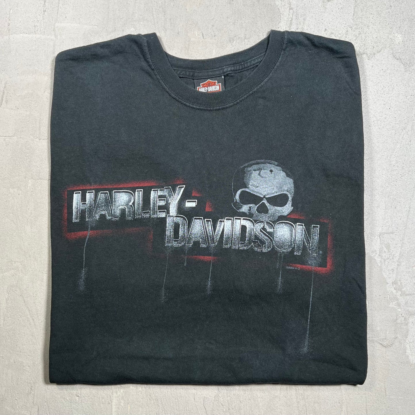2004 Harley Davidson Skull Las Vegas Black Tee Size XL USED v19851