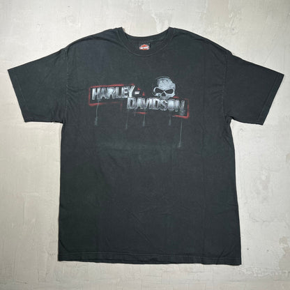 2004 Harley Davidson Skull Las Vegas Black Tee Size XL USED v19851