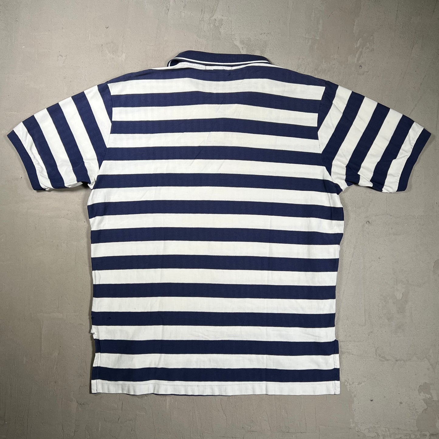 1990s Polo Ralph Lauren Blue/White Striped Polo Size XL USED v19854