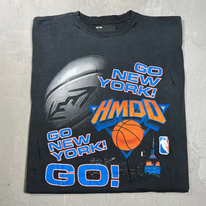 HMDD New York Knicks Champs Black Cropped Tee Size Medium NEW x18038