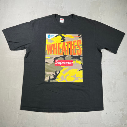 Supreme Wheaties Box Black Tee Size XL USED x18043