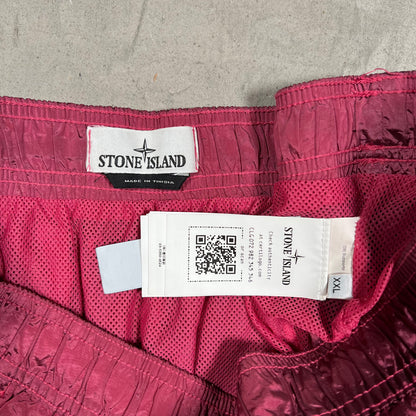 Stone Island Maroon Nylon Water Shorts Size XXL USED x17982