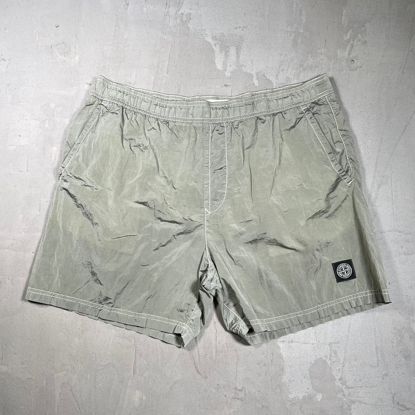 Stone Island Grey Nylon Water Shorts Size XXL USED x17983
