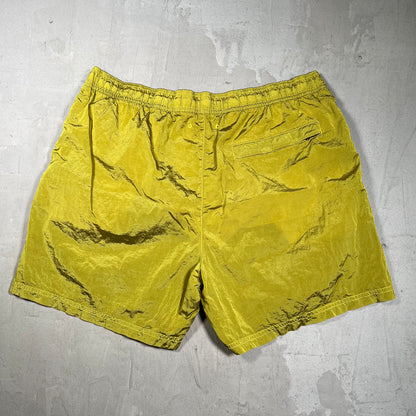 Stone Island Yellow Nylon Water Shorts Size XXL USED x17984