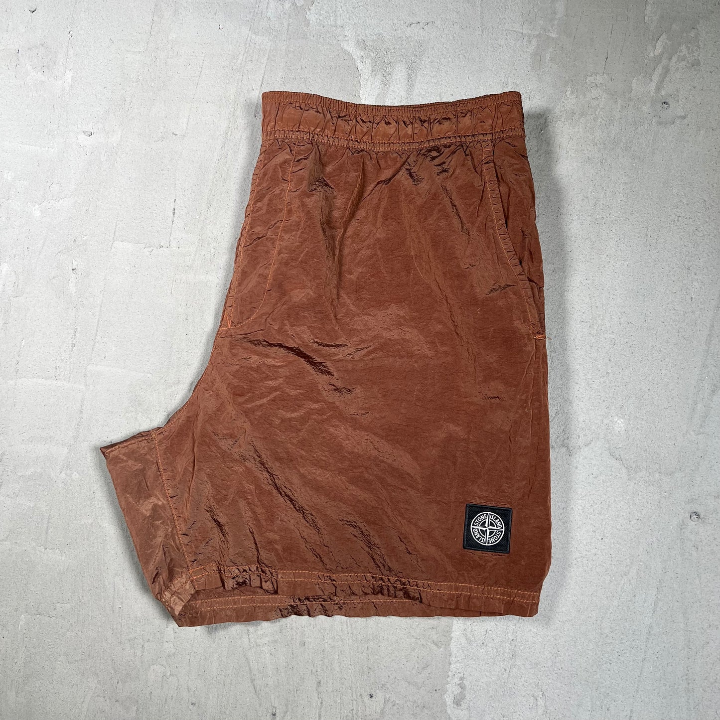 Stone Island Brown Nylon Water Shorts Size XXL USED x17985