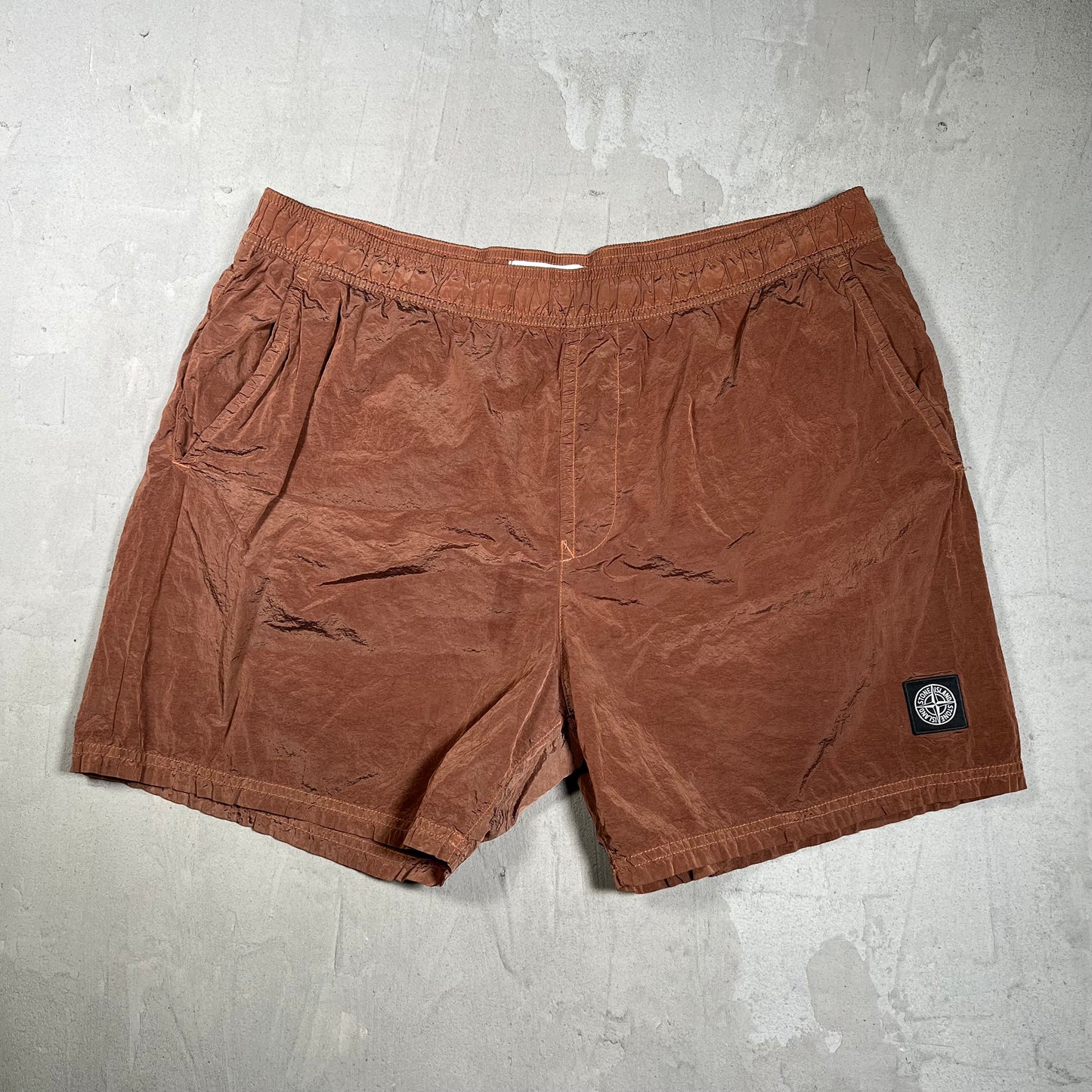 Stone Island Brown Nylon Water Shorts Size XXL USED x17985