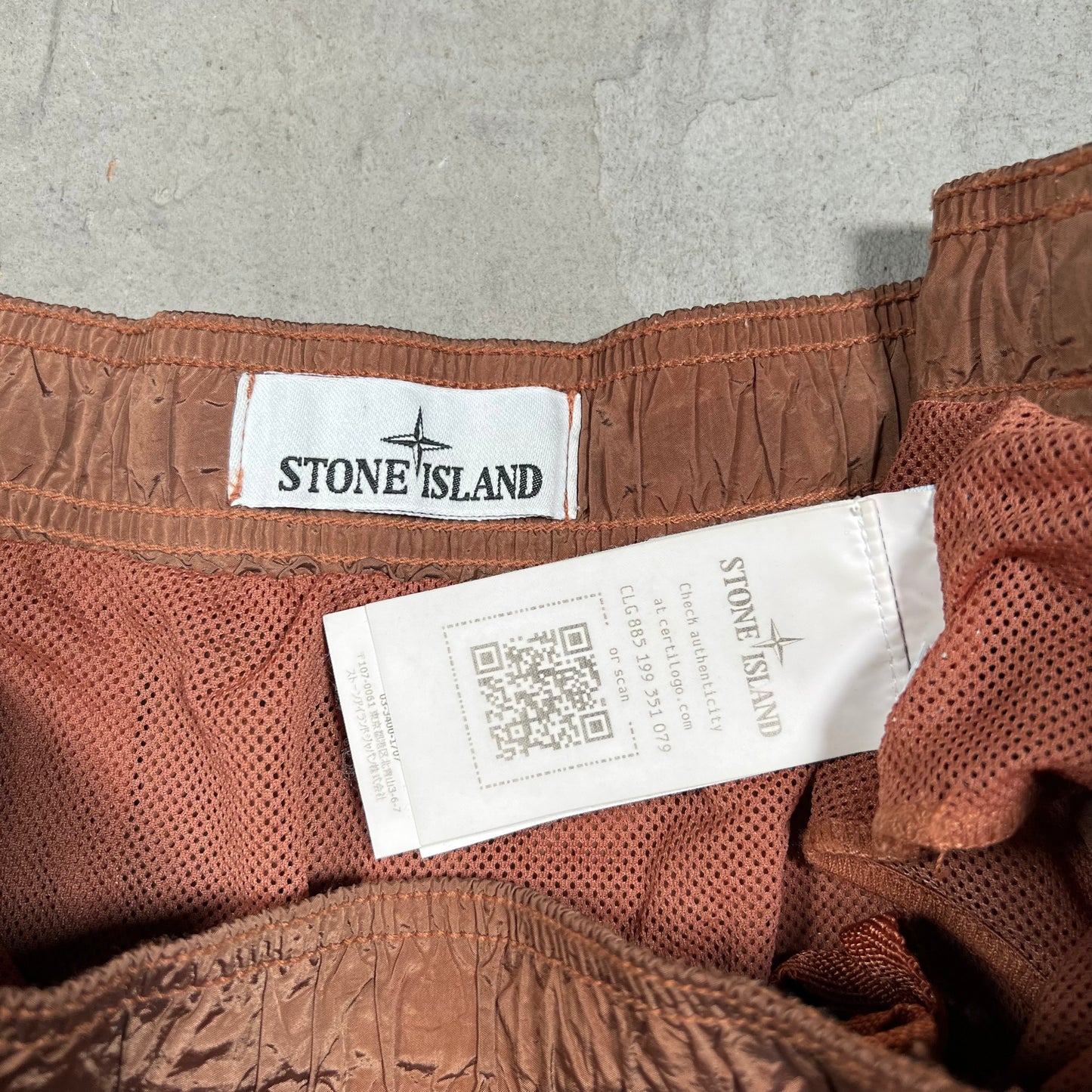 Stone Island Brown Nylon Water Shorts Size XXL USED x17985