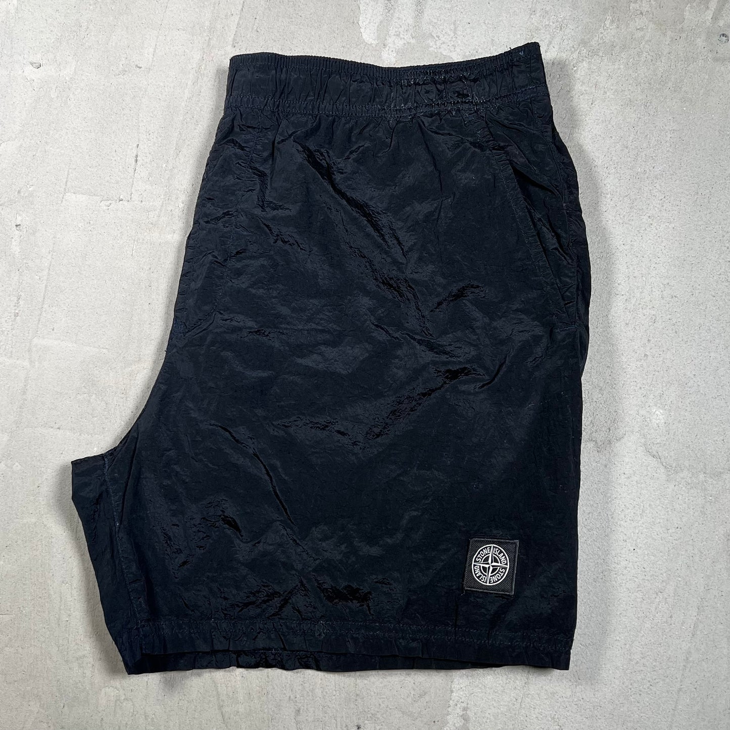 Stone Island Black Nylon Water Shorts Size XXL USED x17987