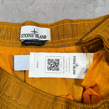 Stone Island Orange Nylon Water Shorts Size XXL USED x17986