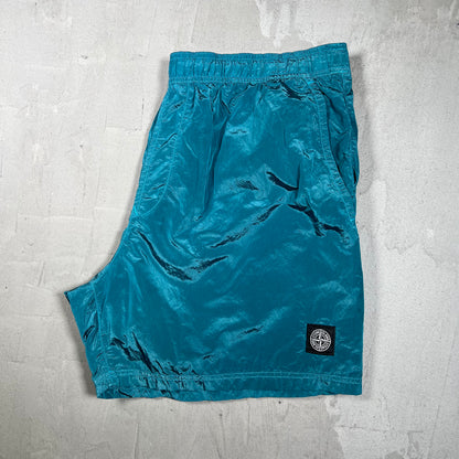 Stone Island Aqua Nylon Water Shorts Size 3XL USED x17989